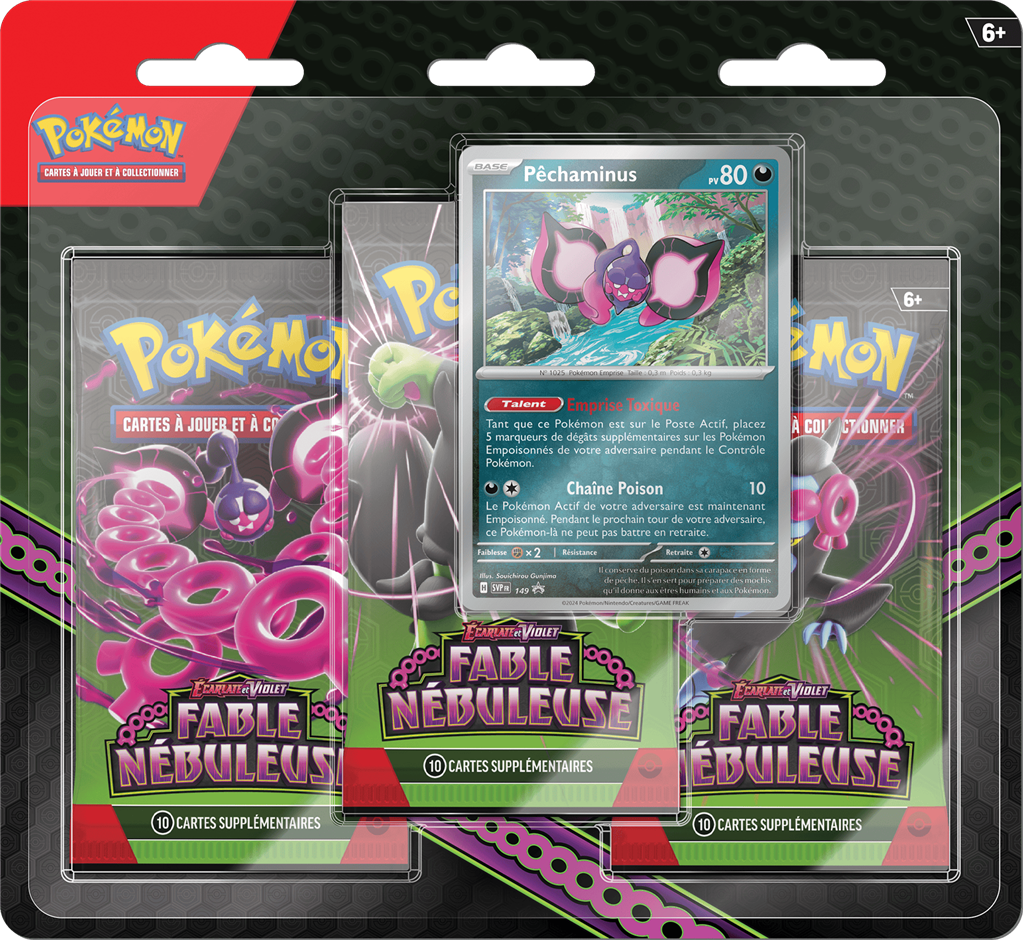 Pack De 3 Boosters Fable Nebuleuse Ev6.5 / Carte Pokemon Vf