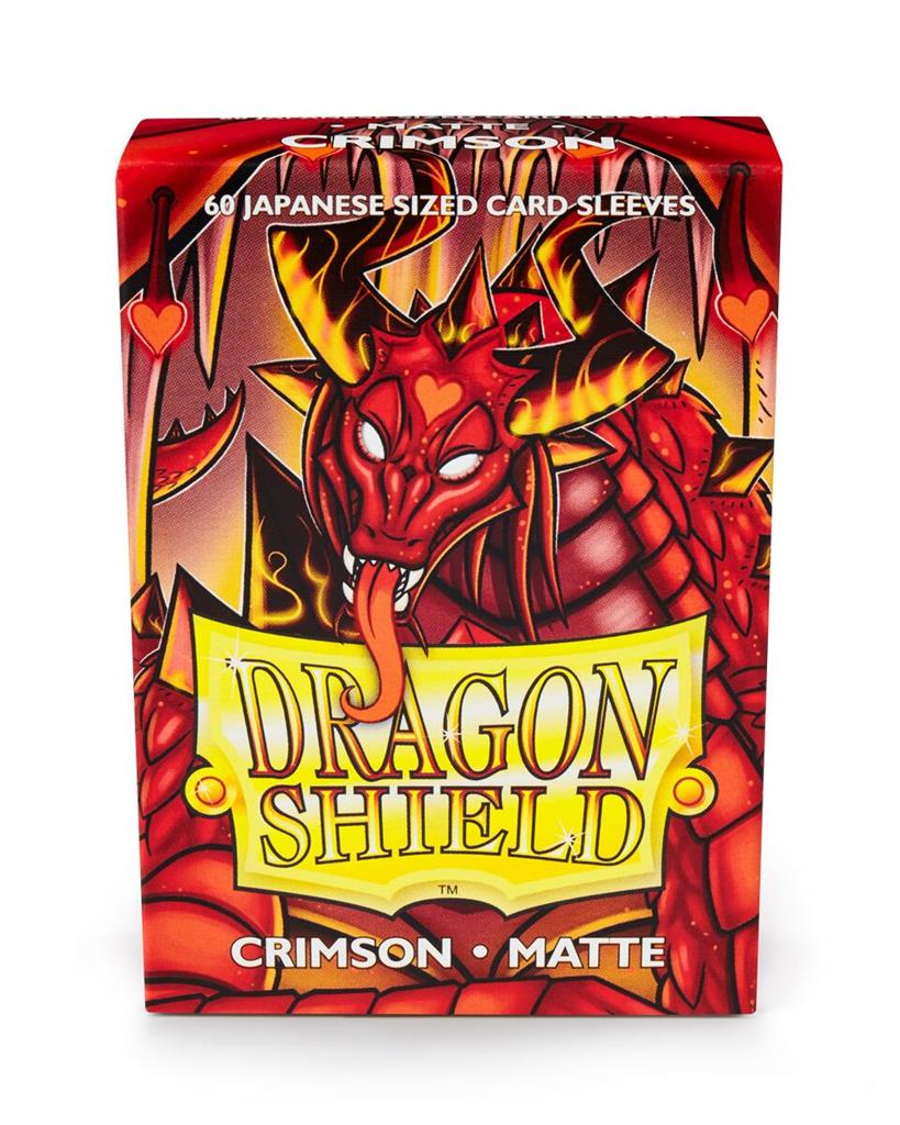 Dragon Shield Small Sleeves - Japanese Matte Crimson (60 Sleeves)