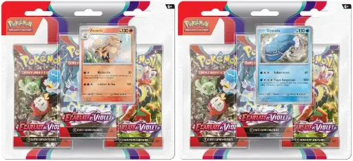 Pokémon EV01 : Écarlate & Violet - 2 Tripack / Arcanin + Oyacata