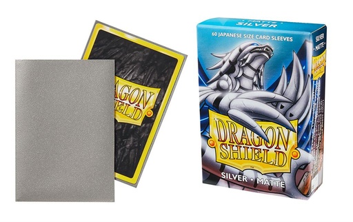 Dragon Shield Small Sleeves - Japanese Matte Silver (60 Sleeves)